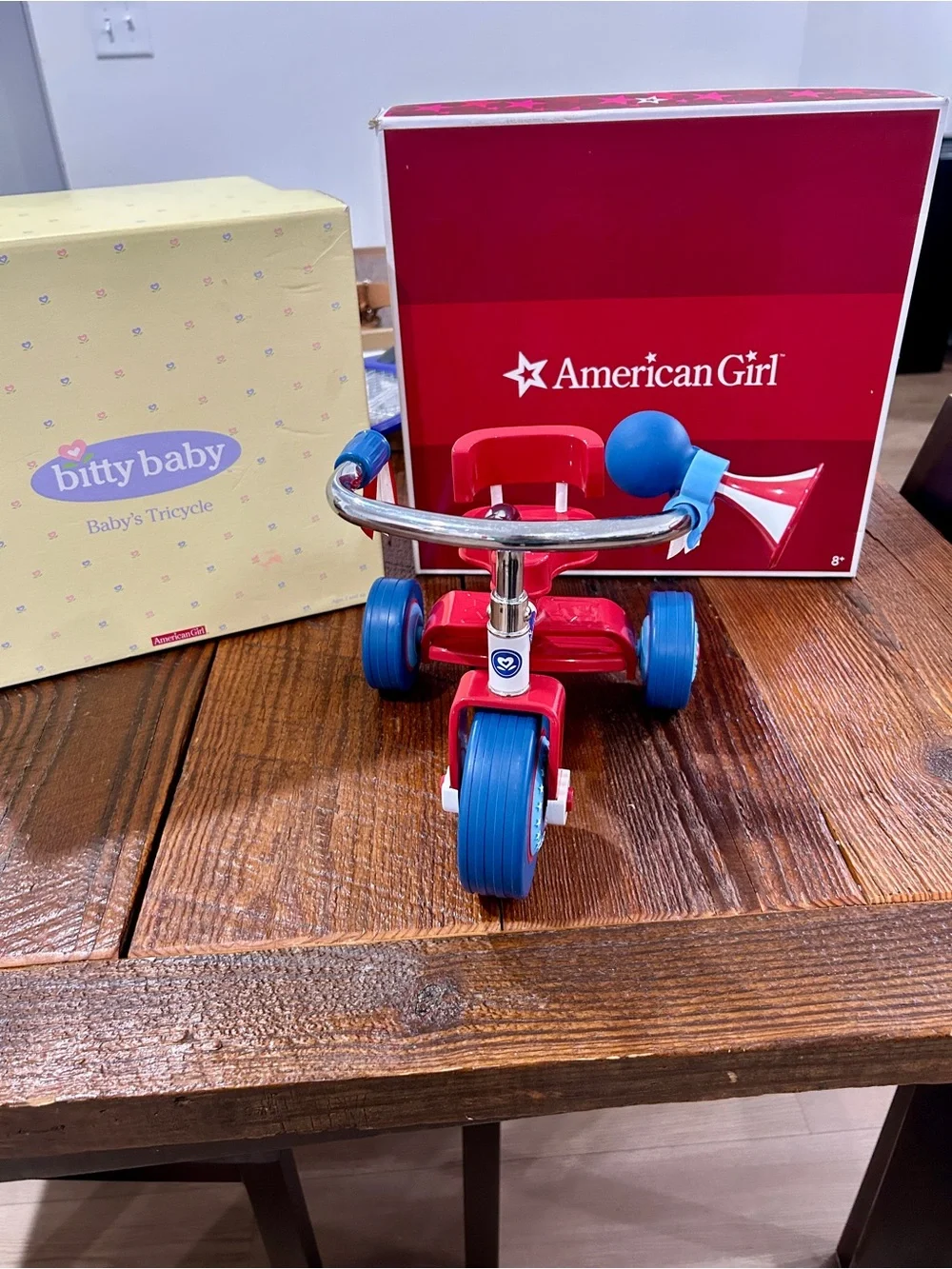 American Girl Bitty Baby Red & Blue Tricycle Toy
